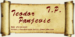 Teodor Panjević vizit kartica